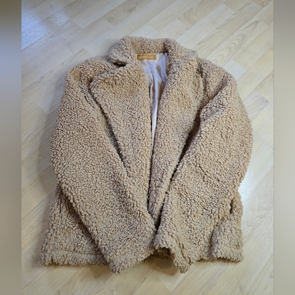 Emmer And Oat Open Front Sherpa Blazer Size Medium